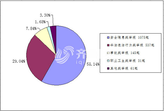 2016年上半年安全生产举报类型