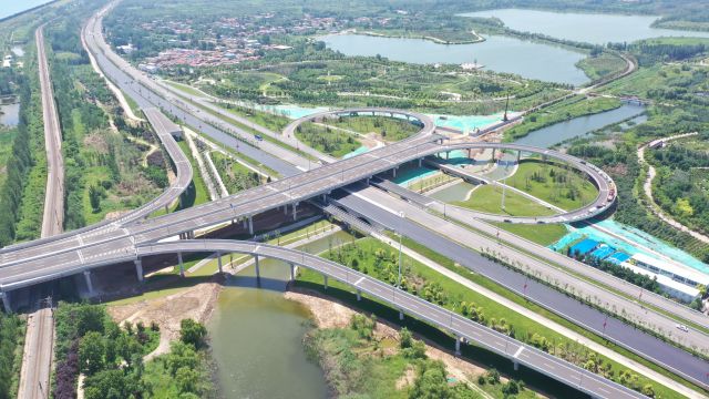 济南起步区最大互通立交桥全面完工