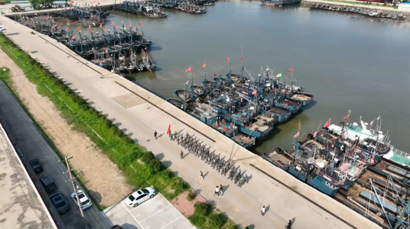 山东日照:休渔季 海上民兵演练忙