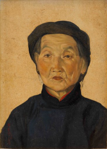 奶奶，常书鸿，布面油画，58×42cm，1950年