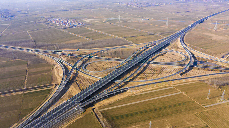 济南大西环项目-互通立交。 济南大西环项目-互通立交。