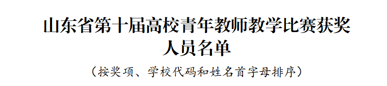 菏泽职业学院建筑与化工学院王玉老师荣获山东省第十届青教赛二等奖