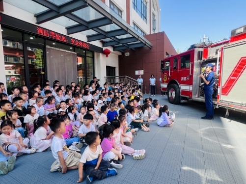 淄博淄川区柳泉幼儿园“消防知识进校园”活动
