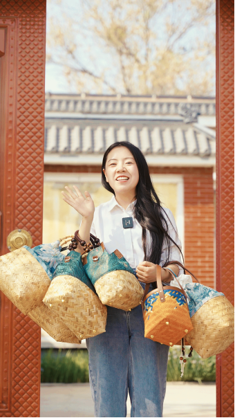 拍摄大码头苇编视频,推介东营非遗与文创