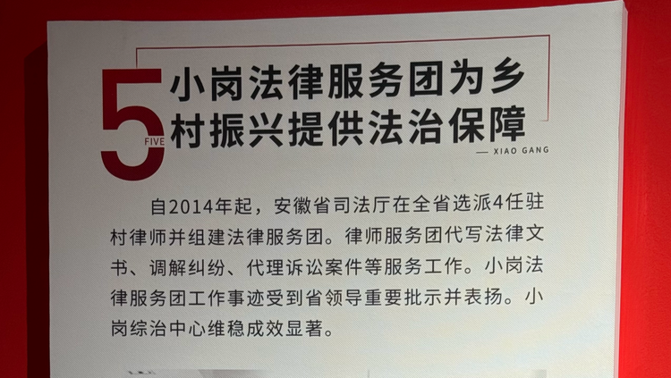 改革沃土绽放法治之花——“全国网络普法行·安徽站”活动采访团走进小岗村