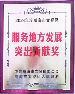 山东平安产险威海文登支公司荣获“2024年度威海市文登区服务地方发展突出贡献奖”等两项荣誉奖牌
