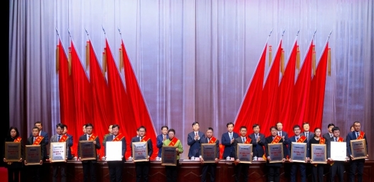 山东平安产险威海文登支公司荣获“2024年度威海市文登区服务地方发展突出贡献奖”等两项荣誉奖牌