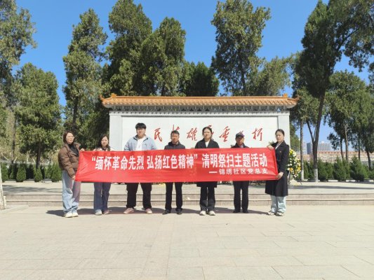 济宁市太白湖新区许庄街道锦绣社区开展“缅怀革命先烈 厚植党性根基”清明节主题活动