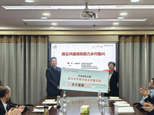 平安产险济南中心支公司：“政企共建保险助力乡村振兴活动”