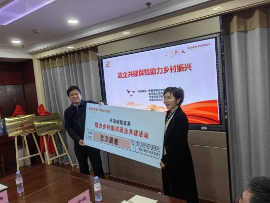 平安产险济南中心支公司：“政企共建保险助力乡村振兴活动”