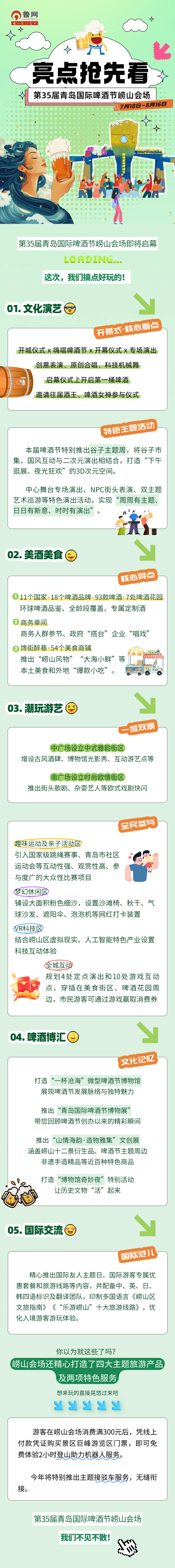 一图读懂|第35届青岛国际啤酒节崂山会场亮点抢先看→