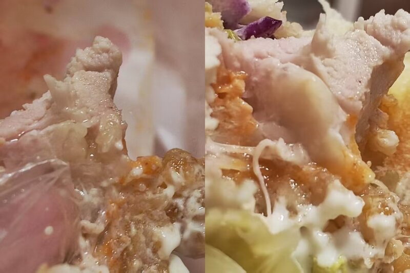 消费者称塔斯汀中国汉堡中吃到生肉