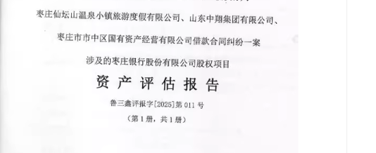 一股东持股3次降价拍卖,枣庄银行整体估值降至20亿