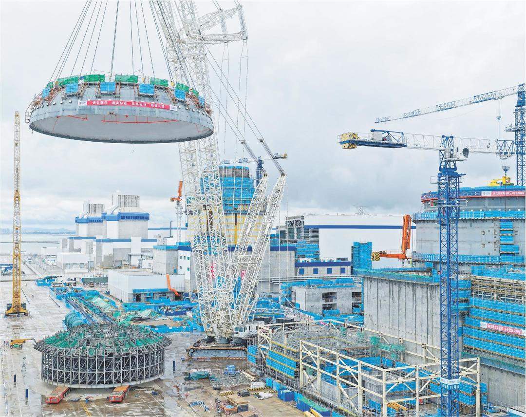 海阳核电4号机组反应堆厂房封顶