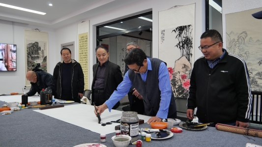 牡丹区老年书画研究会书画笔会在东城举行