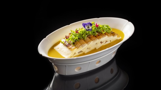 腊肉蒸泰山豆腐