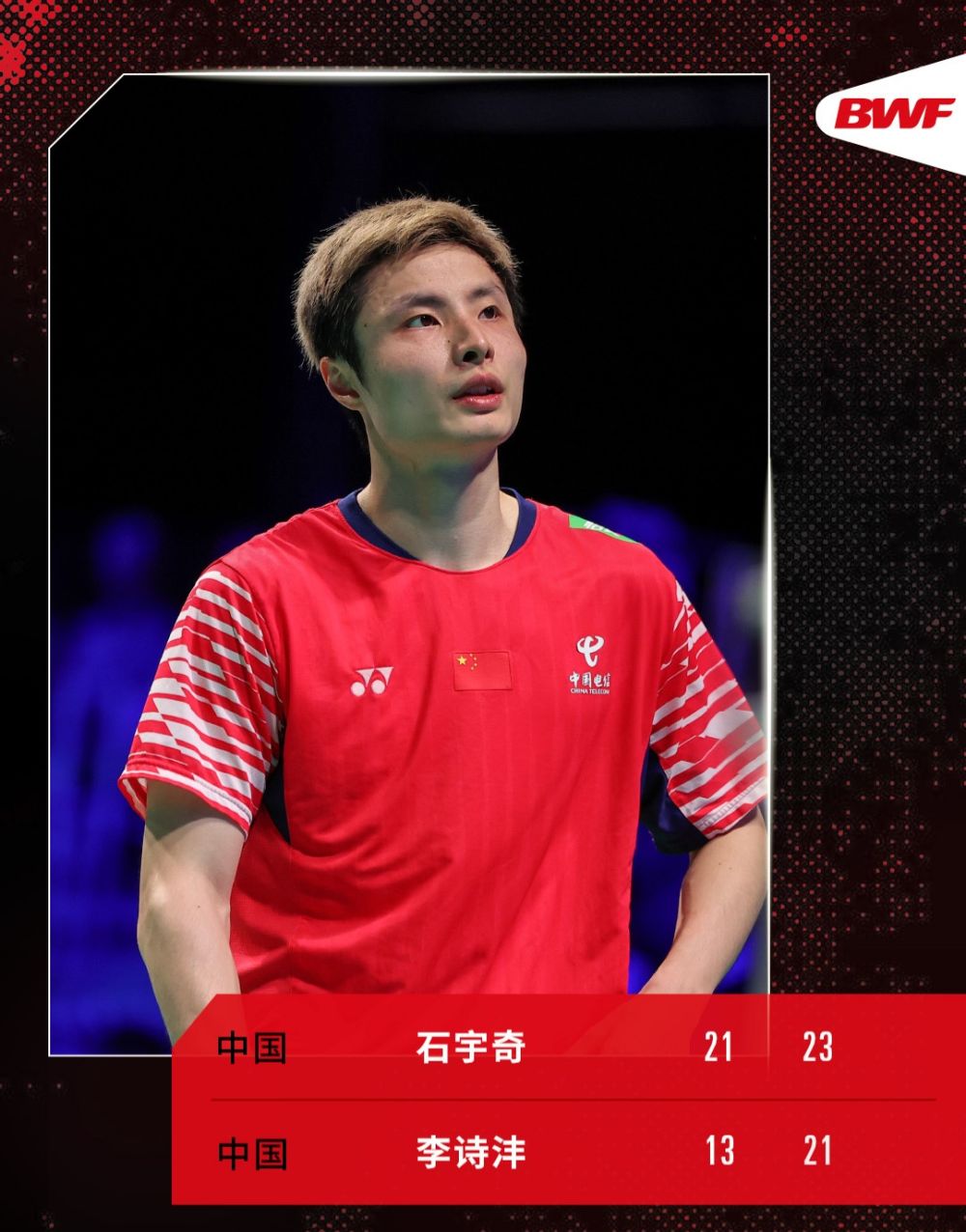 羽毛球世巡赛总决赛:石宇奇战胜李诗沣