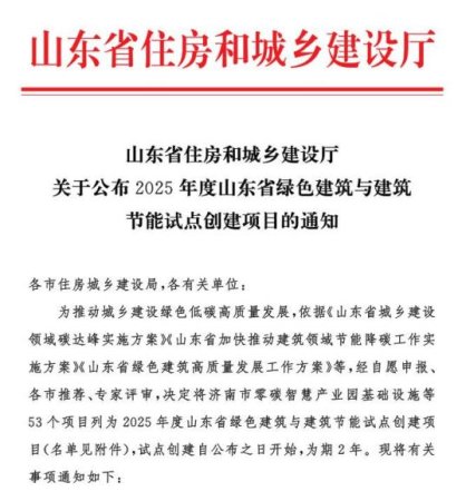 齐鲁医药学院二期三阶段项目获评“2025 年度山东省绿色建筑与建筑节能试点创建项目”