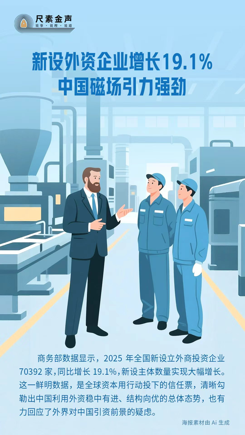 尺素金声|新设外资企业增长19.1%,中国磁场引力强劲