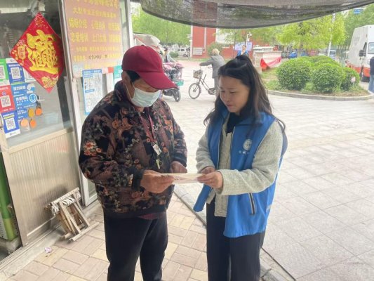 济宁市任城区安居街道运河湾社区开展预防春季流感宣传活动