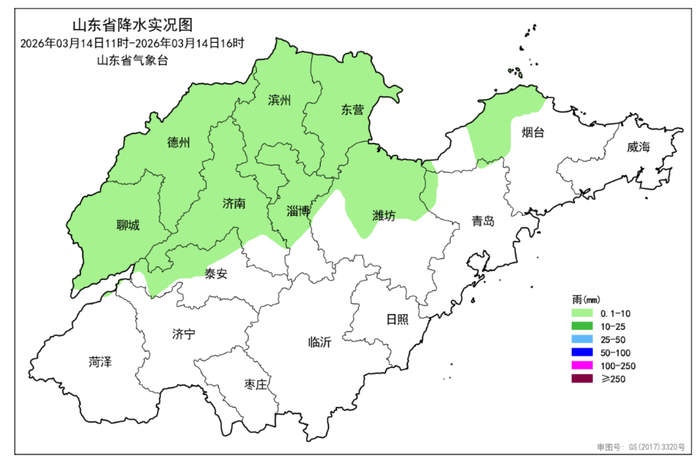 山东省迎来大范围降水过程，鲁西北地区雨量明显