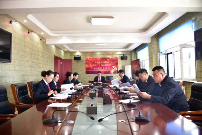 新巴尔虎左旗人民法院召开第一季度发改案件分析会