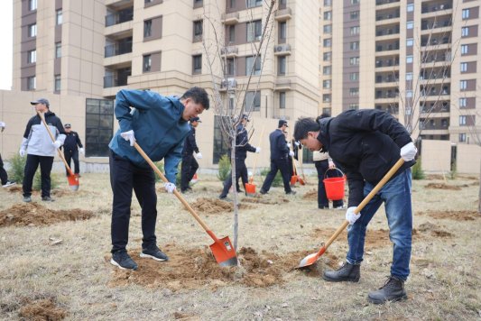 青岛西海岸新区辛安街道人大工委积极参与街道义务植树活动 以实干助力生态建设