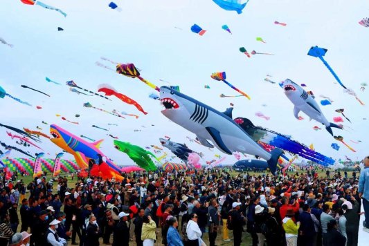 你好世界风筝都天空之上何以潍坊？(图4)