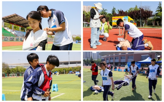 38支高中队伍同台竞技——2026青岛市中小学（幼儿园）应急安全运动会局属高中初赛举行(图7)