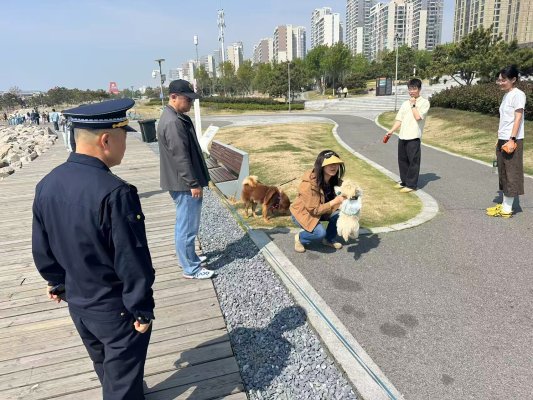 劝阻不文明养犬
