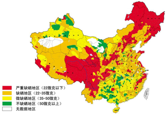 中国23地区缺硒!千亿硒市场从边缘到刚需