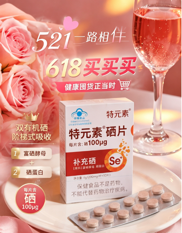 科技赋能精准补硒 特元素双有机硒片开创阶梯式吸收新体验