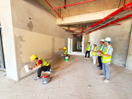 比拼抹灰技艺 锻造精工队伍-中建七局六公司翰林华庭项目技能竞赛擦亮工程品质底色