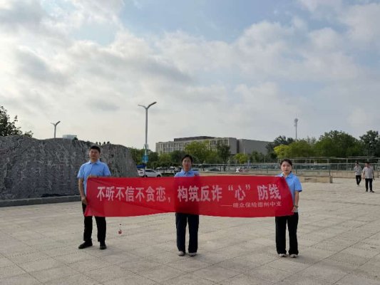 党建引领反诈宣传 守护群众金融平安——瑞众保险山东分公司德州中支开展“7·8”金融宣教活动