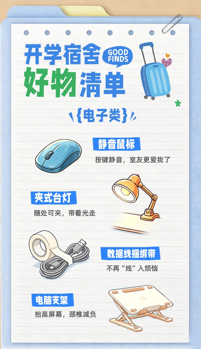 金秋开学季,这份宿舍好物清单大学生请收好