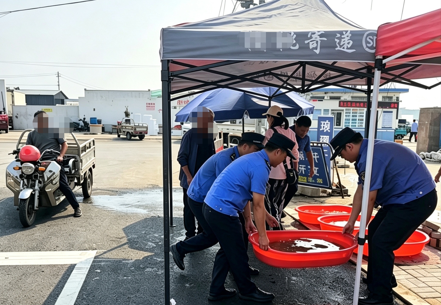 青岛西海岸新区综合行政执法局琅琊中队环境整治、暖心服务,全力护航丰收节