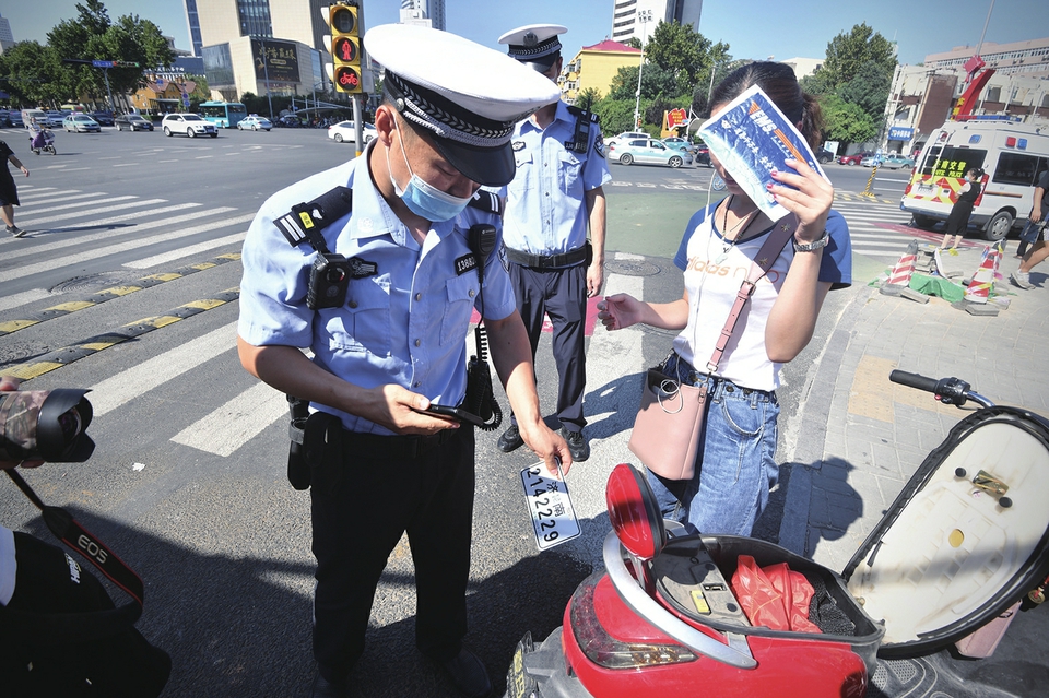 济南针对未挂牌电动车 开查了