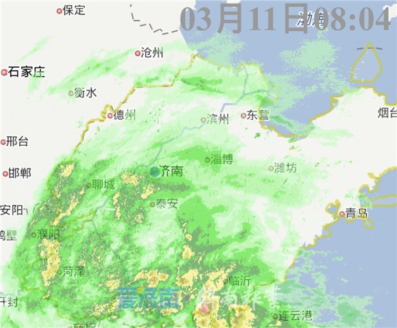 今晨济南部分地区已降雨 预计小雨持续到下午气温降至12 ℃