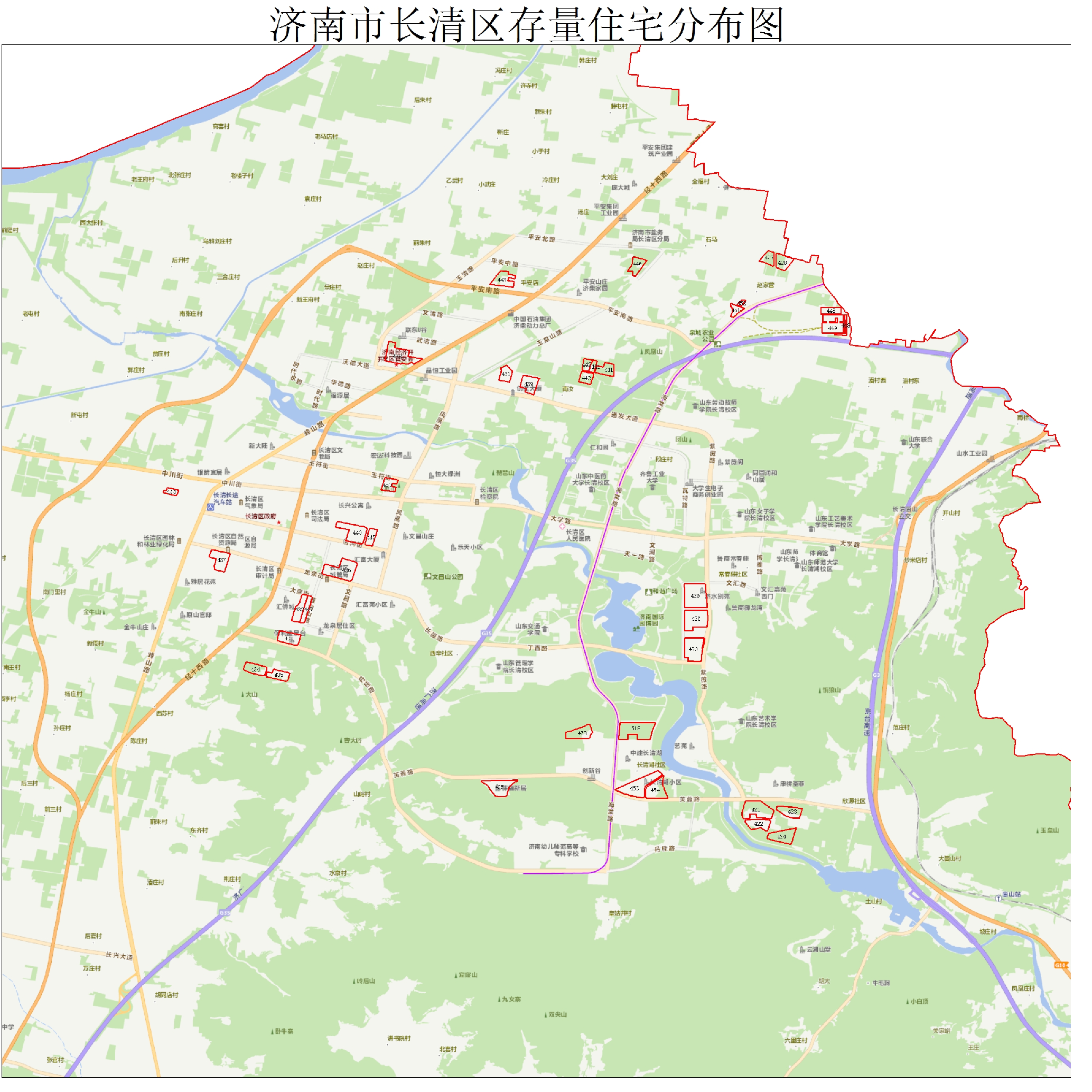 济南公布辖区存量住宅用地情况！各热门片区地块信息和分布图来了