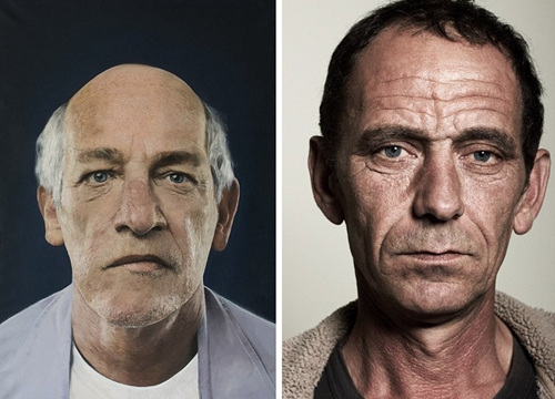 英艺术家用油绘人物肖像皱纹毛孔清晰可见（图）