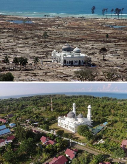印尼海啸临近10周年影像展记录重建努力（图）