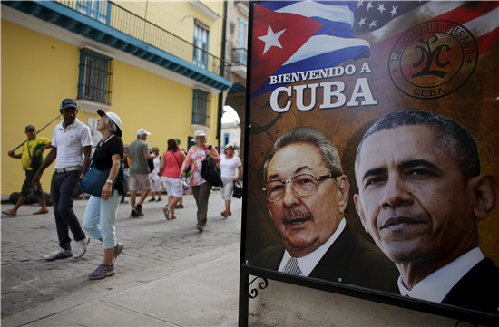 奥巴马开启历史性访古巴行程美古互伸橄榄枝
