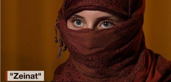 资料图：逃脱“伊斯兰国”魔掌的少女赞纳特。(图片源于网络)