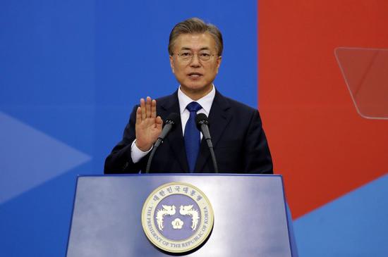文在寅正式就职韩国总统