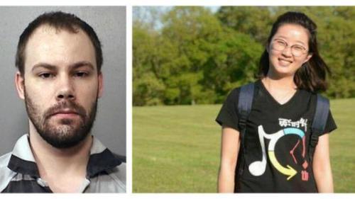 图一：左：涉嫌绑架章莹颖的嫌犯克里斯滕森。 右：章莹颖。 图片来源：梅肯县警长办公室