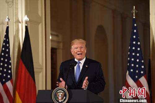 资料图:美国总统特朗普。<a target= 点击进入下一页