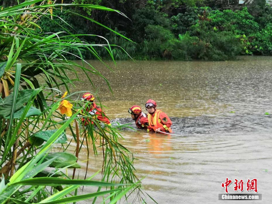 深圳罗湖区地毯式搜寻暴雨失踪人员