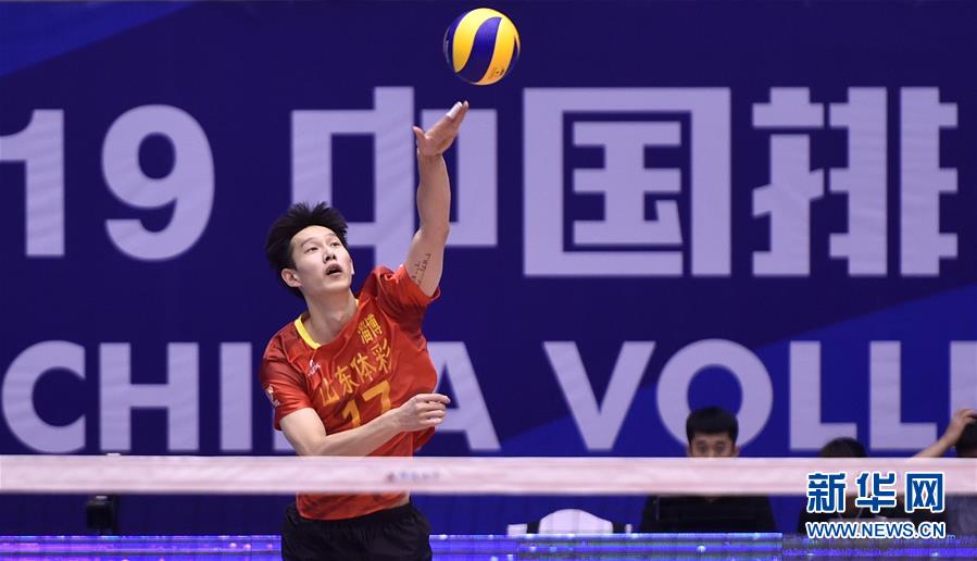 （体育）（5）排球——男排超级联赛：山东体彩胜湖北男排