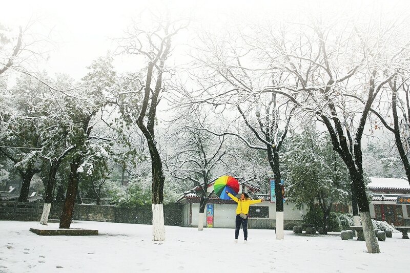 雪中景：雪舞城如画 雾笼泉更欢