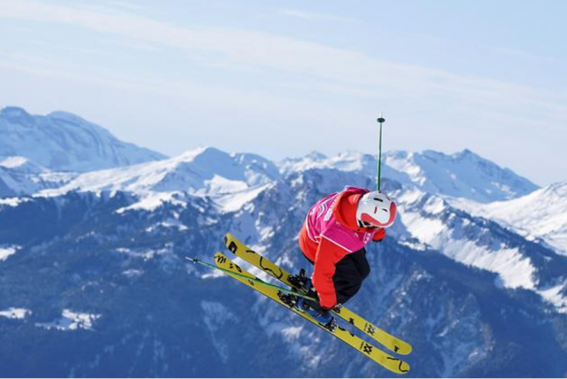 李方慧在冬青奥会比赛中